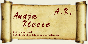 Anđa Klecić vizit kartica